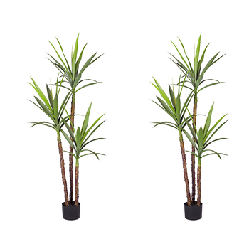 2X 150cm Artificial Natural Green Dracaena Yucca Tree Fake Tropical Indoor Plant Home Office Decor image