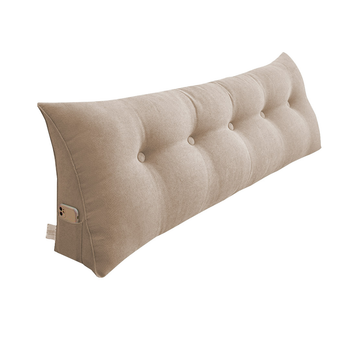 180cm Beige Triangular Wedge Bed Pillow Headboard Backrest Bedside Tatami Cushion Home Decor image