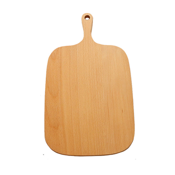 33cm Brown Rectangle Wooden Serving Tray Chopping Board Paddle with Handle Home Decor image