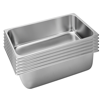 6X Gastronorm GN Pan Full Size 1/1 GN Pan 20cm Deep Stainless Steel Tray image