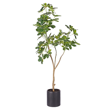 160cm Artificial Natural Green Schefflera Dwarf Umbrella Tree Fake Tropical Indoor Plant Home Office Decor image