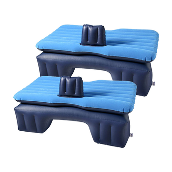 2X Inflatable Car Mattress Portable Travel Camping Air Bed Rest Sleeping Bed Blue image