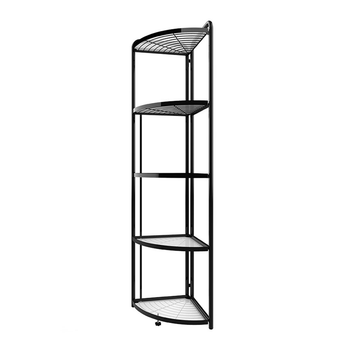 5 Tier Steel Triangular Corner Stand Multi-Functional Shelves Portable Storage Organizer image