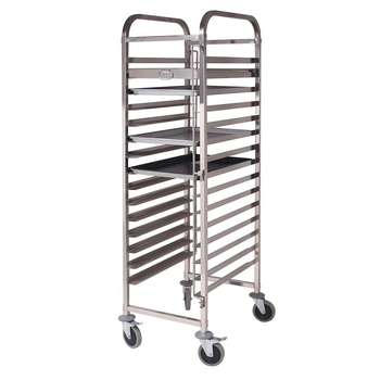 Gastronorm Trolley 16 Tier Stainless Steel Cake Bakery Trolley Suits 60*40cm Tray image