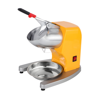 Ice Shaver Electric Stainless Steel Ice Crusher Slicer Machine Commercial Yellow image