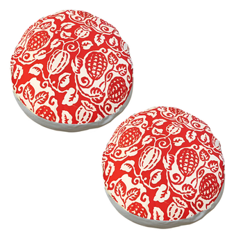 2X 45cm Red Premium Polyester Cotton Cushion with EPP Particle Insert for Enhanced Comfort image