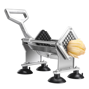 Stainless Steel Potato Cutter Commercial-Grade French Fry and Fruit/Vegetable Slicer with 3 Blades image