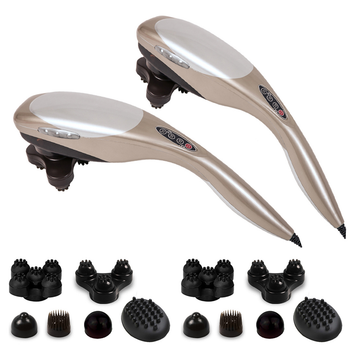 2X Hand Held Full Body Massager with 6 attachments Back Pain Therapy image