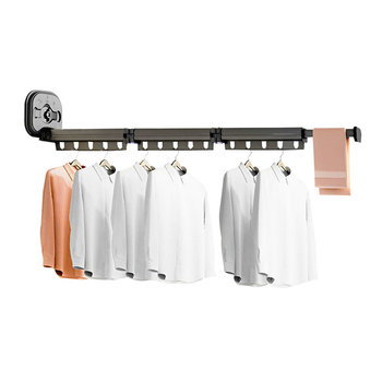127.5cm Wall-Mounted Clothing Dry Rack Retractable Space-Saving Foldable Hanger image