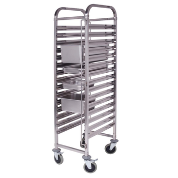 Gastronorm Trolley 16 Tier Stainless Steel Bakery Trolley Suits GN 1/1 Pans image