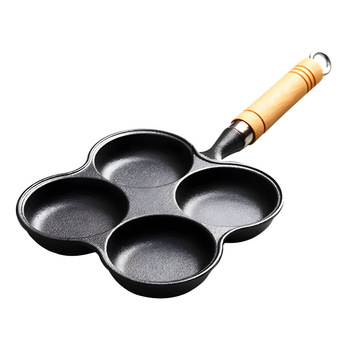 4 Mold Multi-Portion Cast Iron Breakfast Fried Egg Pancake Omelet Fry Pan image