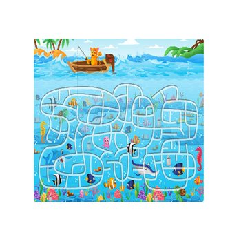 120cm Kids Rug Street Map Play Mat, Educational Baby Theme Park Area Rugs image