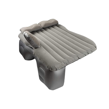 Grey Stripe Inflatable Car Mattress Portable Camping Rest Air Bed Travel Compact Sleeping Kit Essentials image