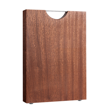 48cm Rectangular Wooden Ebony Butcher Block Non-slip Chopping Food Serving Tray Charcuterie Board image
