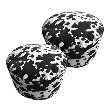 2X 48x35cm Round Soft Pouffe Seat Cushion Elegant Home Accent D?cor Stylish Footstool image