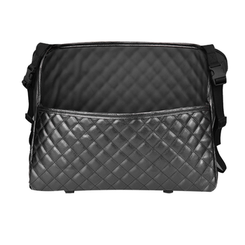 Black Leather Car Storage Portable Hanging Organizer Backseat Multi-Purpose Interior Accessories Bag image