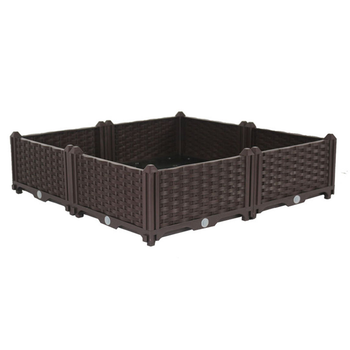 80cm Raised Planter Box Vegetable Herb Flower Outdoor Plastic Plants Garden Bed image
