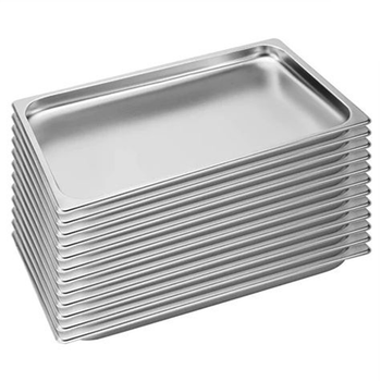 12X Gastronorm GN Pan Full Size 1/1 GN Pan 2cm Deep Stainless Steel Tray image