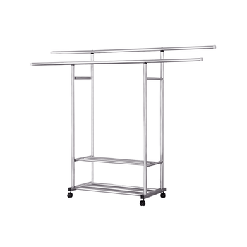 200cm Stainless Steel Floor-Standing Clothes Rack - Durable and Space-Saving Laundry Organizer image