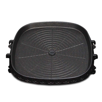 Portable Korean BBQ Butane Gas Stove Stone Grill Plate Non Stick Coated Square image