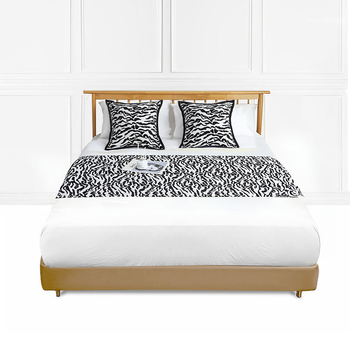 1.8m Bed Light Luxury Mottled Bed Banner Vintage Scarf Runner Bedding Tail Pad Flag For Home Hotel Set of 3 image