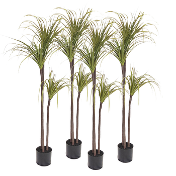 4X 145cm Artificial Dracaena Plant Fake Potted, Simulation Tree Fake Plant Home Decor image