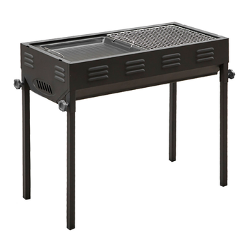 66cm Portable Folding Thick Box-Type Charcoal Grill for Outdoor BBQ Camping image