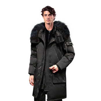 abbee Black 2XL Winter Fur Hooded Down Jacket Stylish Lightweight Quilted Warm Puffer Coat image