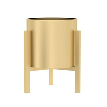 30CM Gold Metal Plant Stand with Flower Pot Holder Corner Shelving Rack Indoor Display image