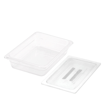 65mm Clear Gastronorm GN Pan 1/2 Food Tray Storage with Lid image