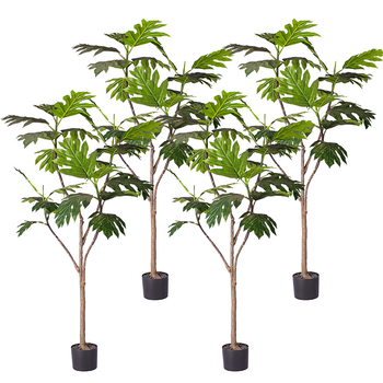 4X 180cm Artificial Natural Green Split-Leaf Philodendron Tree Fake Tropical Indoor Plant Home Office Decor image