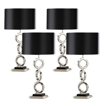 4X Simple Industrial Style Table Lamp Metal Base Desk Lamp image