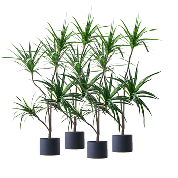 4X 180cm Realistic Artificial Dracaena, Rubberised Silk Cloth + Iron Wire, Home Decor image