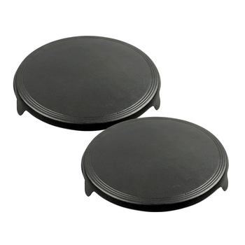 2X 33CM Reversible Round Cast Iron Induction Crepes Pan Baking Cookie Pancake Pizza Bakeware image