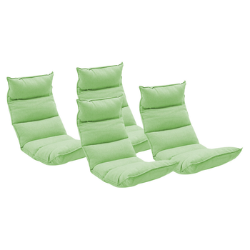 4X Foldable Tatami Floor Sofa Bed Meditation Lounge Chair Recliner Lazy Couch Green image