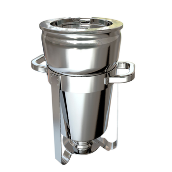 11L Round Stainless Steel Soup Warmer Marmite Chafer Full Size Catering Chafing Dish image