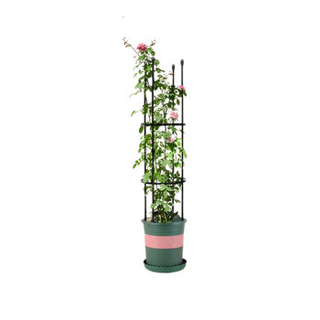 103cm 4-Bar Plant Frame Stand Trellis Vegetable Flower Herbs Outdoor Vine Support Garden Rack with Rings image