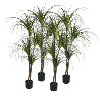 4X 150cm Artificial Dracaena Plant Fake Potted, Simulation Tree Fake Plant Home Decor image