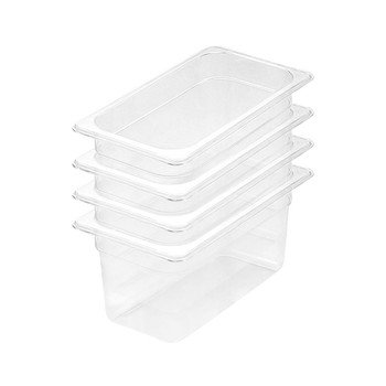 150mm Clear Gastronorm GN Pan 1/3 Food Tray Storage Bundle of 4 image
