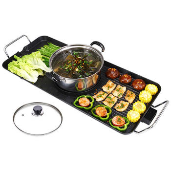 Electric Steamboat Asian Hot Pot Soup Maker Fondue Teppanyaki Hotpot Grill image