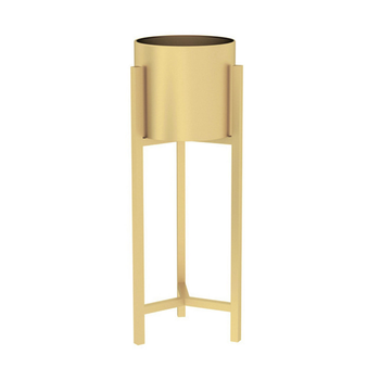 60cm Gold Metal Plant Stand with Flower Pot Holder Corner Shelving Rack Indoor Display image