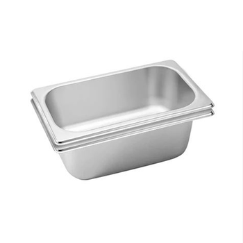 2X Gastronorm GN Pan Full Size 1/3 GN Pan 10cm Deep Stainless Steel Tray image