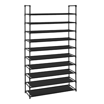 10 Tier Shoe Storage Shelf Space-Saving Caddy Rack Organiser with Handle image