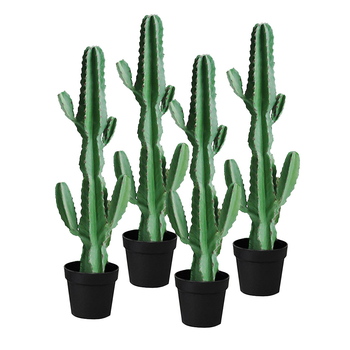 4X 105cm Green Artificial Indoor Cactus Tree Fake Plant Simulation Decorative 6 Heads image