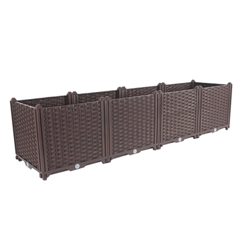 160cm Raised Planter Box Vegetable Herb Flower Outdoor Plastic Plants Garden Bed Deepen image