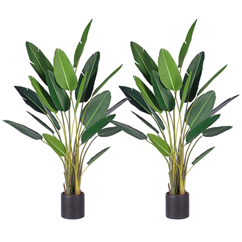 2X 245cm Artificial Giant Green Birds of Paradise Tree Fake Tropical Indoor Plant Home Office Decor image