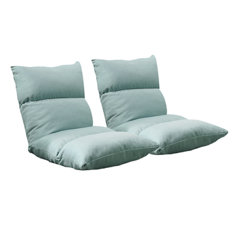 2X Lounge Floor Recliner Adjustable Lazy Sofa Bed Folding Game Chair Mint Green image