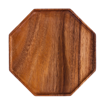 25cm Octagon Wooden Acacia Food Serving Tray Charcuterie Board Centerpiece Home Decor image