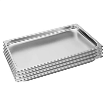 4X Gastronorm GN Pan Full Size 1/1 GN Pan 2cm Deep Stainless Steel Tray image