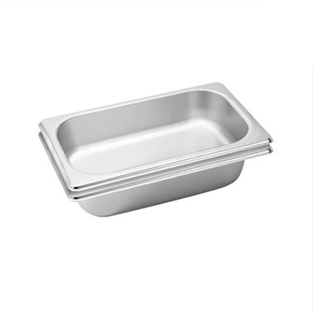 2X Gastronorm GN Pan Full Size 1/3 GN Pan 6.5 cm Deep Stainless Steel Tray image